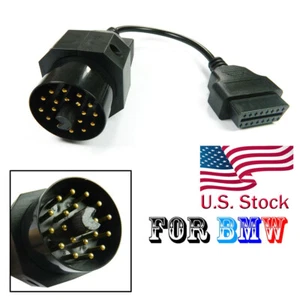 Adaptor Connector Scanner Cable 20 Pin to 16 Pin OBD2 For BMW E36 E38 E39 E46 - Picture 1 of 5