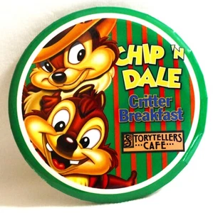 Spilla distintivo colazione bottone Disney Chip 'N Dale narratori caffè critter - Foto 1 di 2