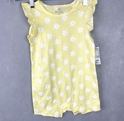 Okie dokie Baby Girls Bodysuit Size 24M Color Yellow With White flowers New  - Image 1 of 4