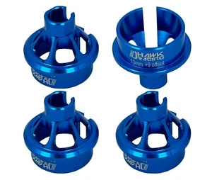 Tazas de resorte de choque Dhawk de aluminio 13 mm + 9 mm para Team Associated RC10B6.4 B74.2 B7 - Imagen 1 de 2