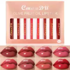 8 Color/Set Mirror Pearl Liquid Lipstick Makeup Moisturizing Lip Stick Lip Gloss - Picture 1 of 9