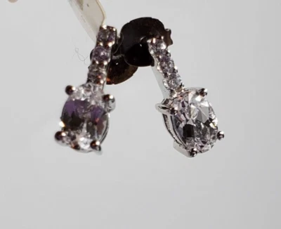 Серьги-капли из чистого серебра с белым сапфиром Simply Vera Vera Wang... - Изображение 1 из 4