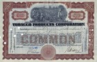 Tobacco Products Corporation, Virginia. 1925 (73 Shares Class A) mit Tax-Marken