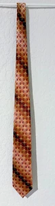 John Ashford Mens Formal Necktie 59"Lx3.25"W Tan/Orange Neck Tie - Picture 1 of 3