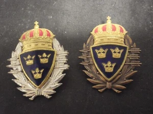 2 Swedish Army WW2 small arms Machinegun award silver and bronze military - Picture 1 of 3