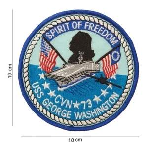 Aufnäher  Flugzeugträger USS  G.Washington CVN-73 Spirit of Freedom   ca 10 cm - Picture 1 of 1