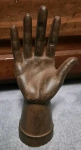 Vintage Cast-Iron Hand 8.5” Tall Jewelry Storage Display Piece - Picture 1 of 6