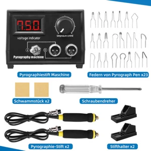 90W Brandmalerei Brandmalstation Holzbrenner Halterung Pyrographie Machine Kit - Bild 1 von 8