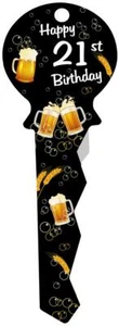 Signature Keepsake Book Key 21st Beer Themed Happy Birthday Party Hinged 39cm - Picture 1 of 1