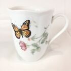 New Lenox Coffee Cup 12oz Butterfly Meadow Monarch Mug With Tag Scallop Rim