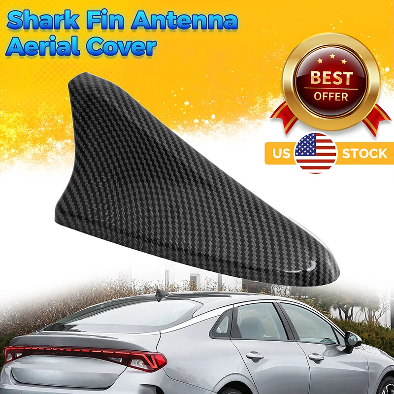 For 2012-2017 2014 Hyundai Veloster EB Shark Fin Roof Antenna Cover Carbon Fiber - Изображение 1 из 4