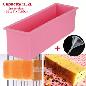 Rectangle Bar Soap Bake Ice Cream Chocolate Candy Cookies Cake Silicone Mold US - Picture 1 of 12