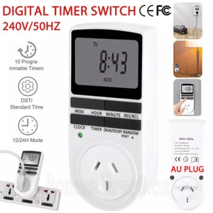 240V Digital Timer Switch Automation Socket Electric Programmable Power AU Plug - Picture 1 of 12