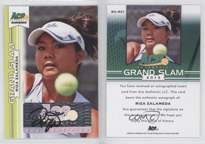 2013 Ace Authentic Grand Slam Lime Green /10 Riza Zalameda #BA-RZ1 Auto
