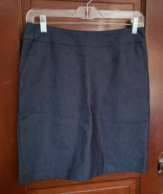 Falda forrada MERONA 2 azul algodón poliéster spandex para mujer  Foto 1 de 4