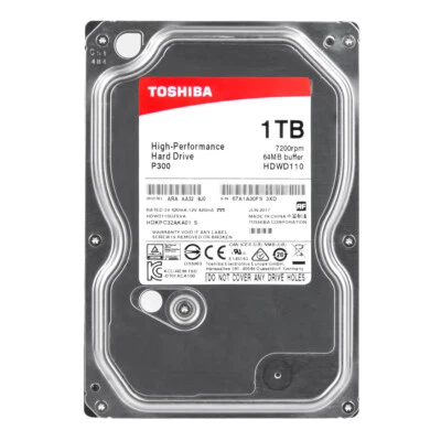 TOSHIBA P300 1TB 7.2K 64MB SATA III 3.5'' HDWD110 - Image 1 of 3