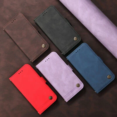 Leather Flip Card Wallet Phone Case For iPhone 11 12 13 14 15 16 Pro Max XR XS - Image 1 of 4