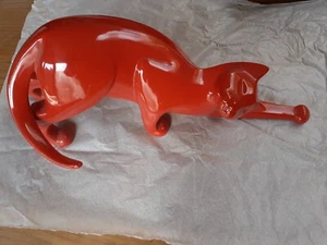 Vintage Royal Dux Stretching Cat Figurine - Picture 1 of 9