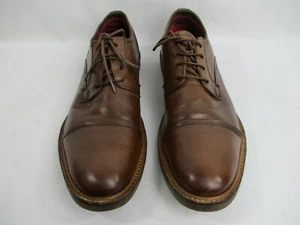 Ben Sherman Birk Plain-Toe Leather Derby Oxford - Men's Size 13 M - Brown - Picture 1 of 8