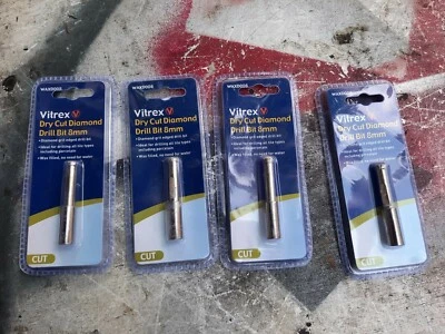 Vitrex Dry Cut Diamond Drill Bit 8mm - WAXD008 Tiles Porcelain Wax Filled  - Image 1 of 3