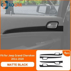 Kit de 4 cubiertas de manija de puerta interior negro mate para Jeep Grand Cherokee 2011-21 - Imagen 1 de 15