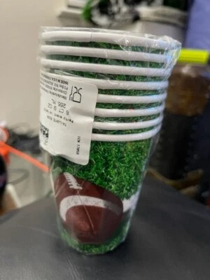 Tail Gate Rush 9 oz Hot/Cold Cups 18 Pack Football Birthday Party Supply New!!! - Image 1 of 2