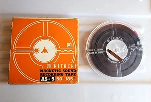 Vintage HITACHI AS-5 127mm 5 inch Pre-recorded Reel Tape with Box - Picture 1 of 1