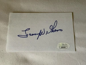 Lenny Wilkens HOF DEC’D Autographed 3x5 Index Card JSA COA #AJ69578 RARE ITEM - Picture 1 of 6