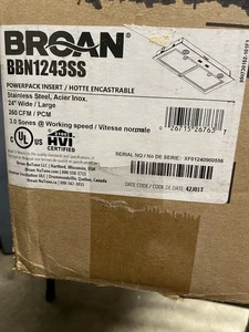 Broan 24" Under-Cabinet Range Hood Powerpack Instert BBN1243SS - Picture 1 of 2