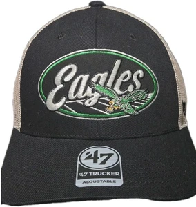 Neu Herren '47 Marke Trucker Endield NFL Philadelphia Eagles Mütze verstellbarer Riemen  - Bild 1 von 7