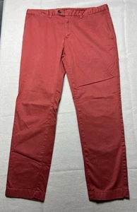 Pantalones Brooks Brothers rojos de vellón para hombre 36x30 (34x27,5) rojos chinos clásicos elásticos - Imagen 1 de 9