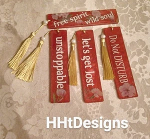 Epoxy Resin Bookmarks Set of 4 ~ Inspirational  - Picture 1 of 1