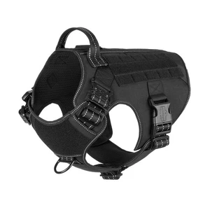 Tactical Dog Harness,X-Large Size, 2X Metal Buckle,Working Dog MOLLE Vest wit... - Picture 1 of 5