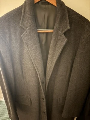 Мужская J.Crew шерстяная смесь длинным рукавом на пуговицах уголь пальто размер L - Изображение 1 из 4