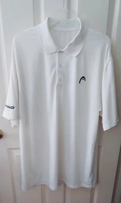  Camisa Polo HEAD Para Hombre L Blanca Elastizada Malla Cuello Manga Corta Ropa Deportiva NUEVA Foto 1 de 4