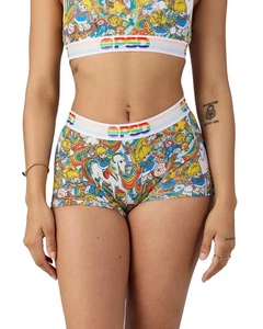 PSD Women Boy Shorts - RB Rainbow Twist Full Coverage Stretch Underwear - Picture 1 of 6