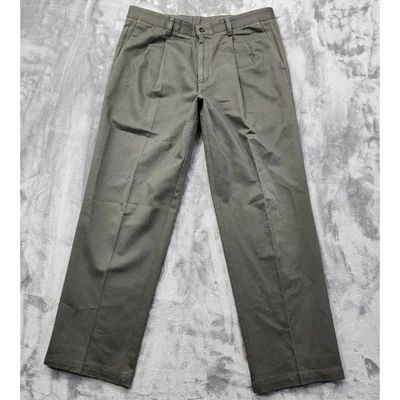 Pantalones Dockers Vintage Para Hombre W36 L32 Verde Caqui Calce Individual Recto Elástico Foto 1 de 4