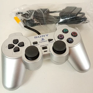 Rare Unused Sony PS2 PlayStation 2 Dualshock 2 Controller Silver - Picture 1 of 7