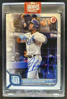 2023 Topps Archives Signatures Series Randy Arozarena Auto Autograph #40/72 Rays - Image 1 of 2