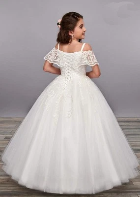 Nuevo Vestido de Desfile Flor Niñas Encaje Boda Fiesta Vestidos para Princesa Vestido de Baile Foto 1 de 4