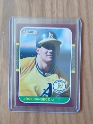 1987 年 Donruss 开幕日 JOSE CANSECO 棒球卡 #24 - 奥克兰竞技  — 第 1/2 张图片