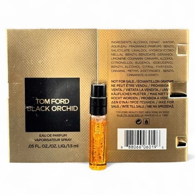 Tom Ford Black Orchid EDP frasco de amostra spray 2 ml/0,06 oz ✦ frasco autêntico ✦ novo - Imagem 1 de 4