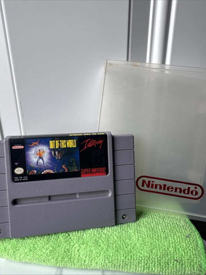 Out of This World SNES Authentic Game Cartridge Tested Working Pre-owned - Image 1 of 1
