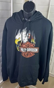 Harley-Davidson Screaming Eagle 🦅 Black Pullover Hoodie/Sweatshirt - Men’s 4XL - Picture 1 of 5