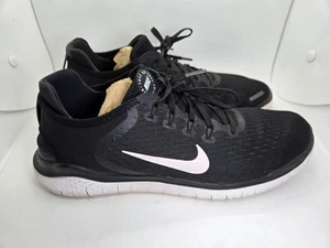 Nike Free RN 2018 Shoes Mens 12 Black Running Athletic Barefoot Workout Sneakers - Picture 1 of 8