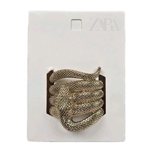 ZARA WOMAN SS25 AGED GOLD SNAKE BRACELET 1856/078 New Free Shipping - Picture 1 of 4