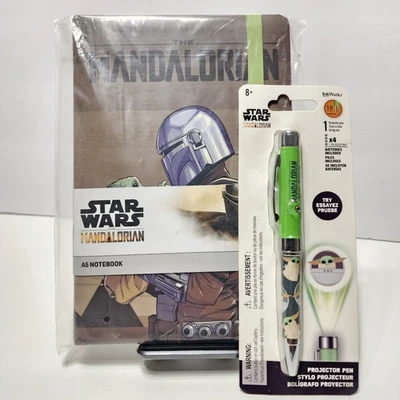 Disney Star Wars "The Mandalorian" A5 Cuaderno Diario + El Niño Proyector Pluma Foto 1 de 4