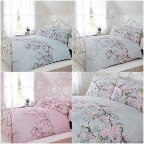 Eloise Copripiumino Floreale Set - Rosa, Grigio, Blu - Matrimoniale e King Size - Immagine 1 di 1