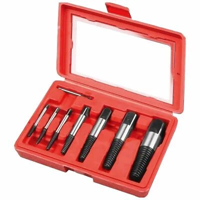 8pcs Stud Screw Extractor Remover Set Broken Damaged Pipes Bolt Easy Out Tool