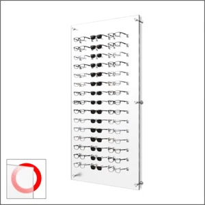 Wall mount Acrylic Optical Frame Display with Hardware - In Frosted White (45F) - Picture 1 of 6